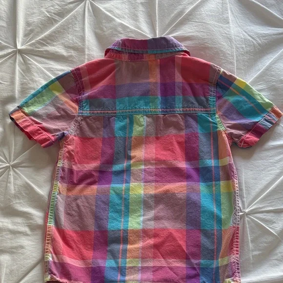 OshKosh B'gosh Colorful Plaid Button-Down Shirt - Picture 3 of 5